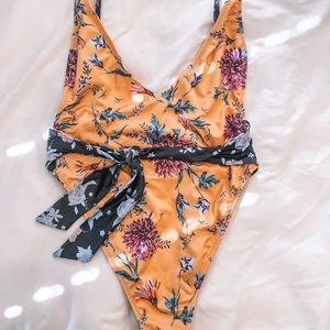River Island High Cut Swimsuit